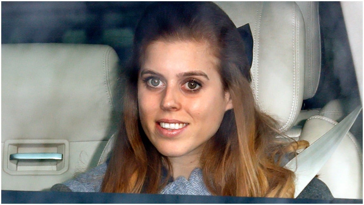 Princess Beatrice seen in a car