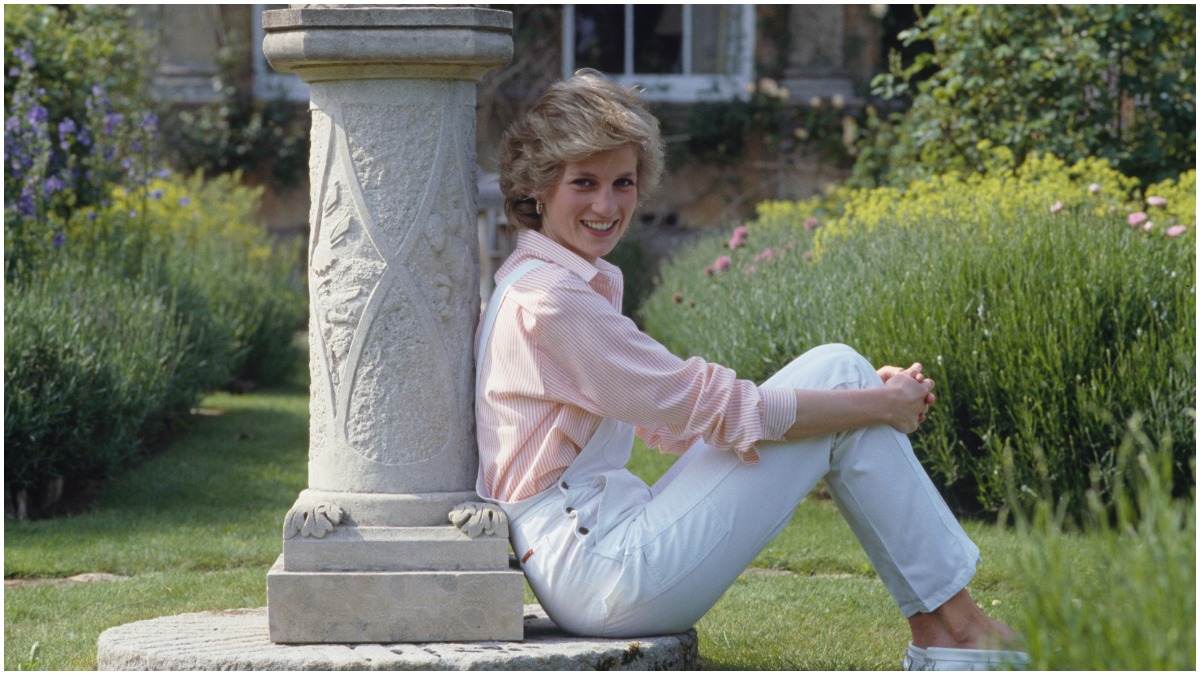 Princess Diana at home in Highgrove.