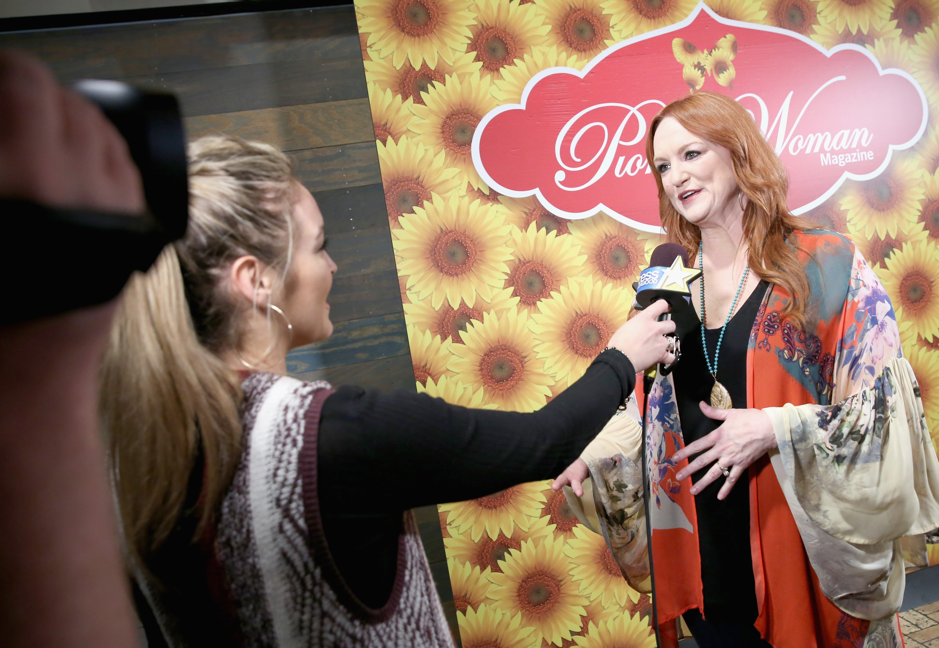 Ree Drummond giving an interview for Access Hollywood