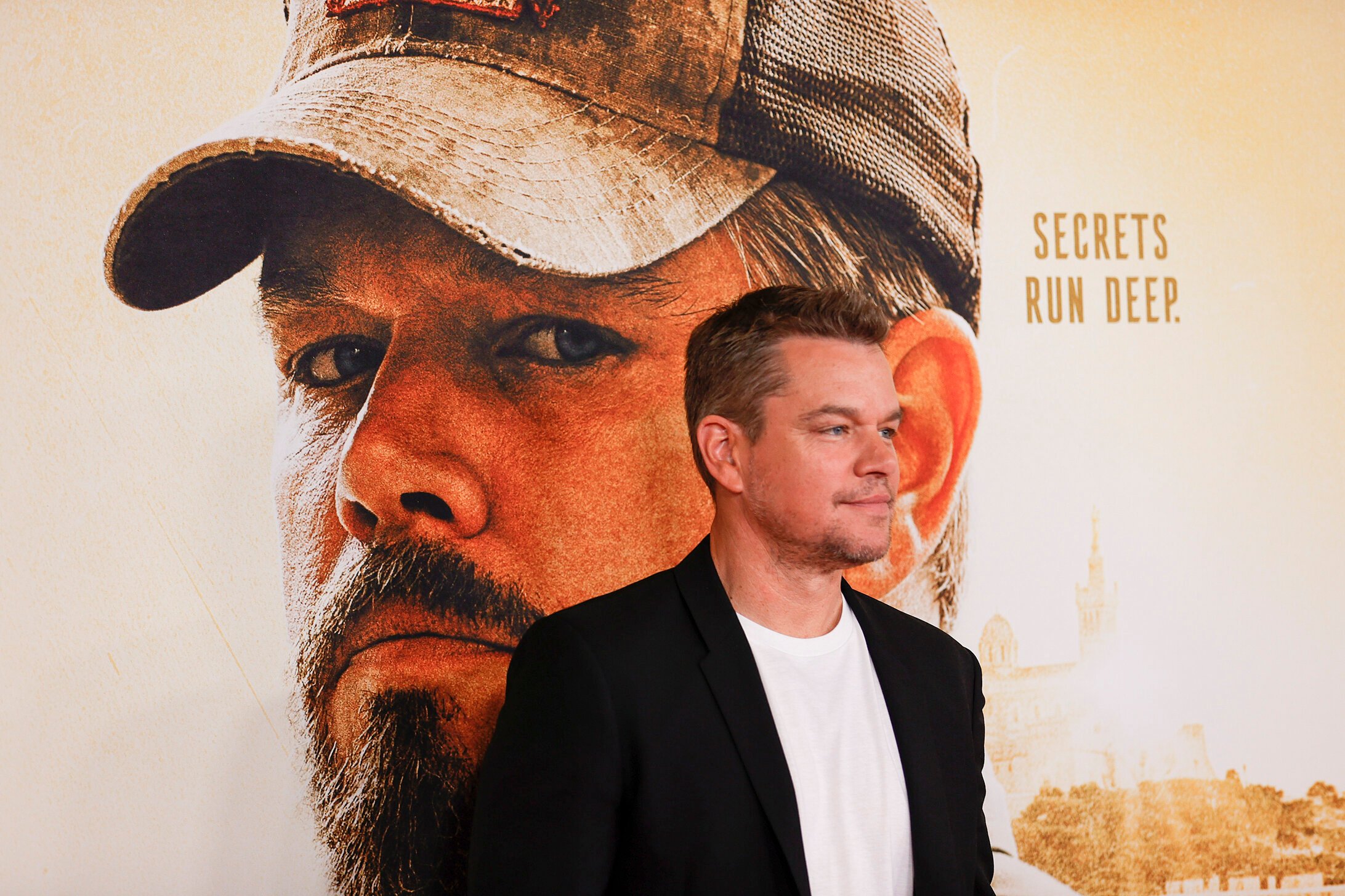 Matt Damon photographed at the 'Stillwater' premiere in New York City.