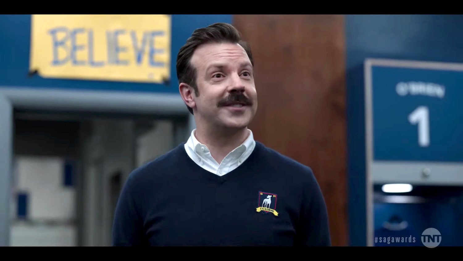 'Ted Lasso' star Jason Sudeikis in character