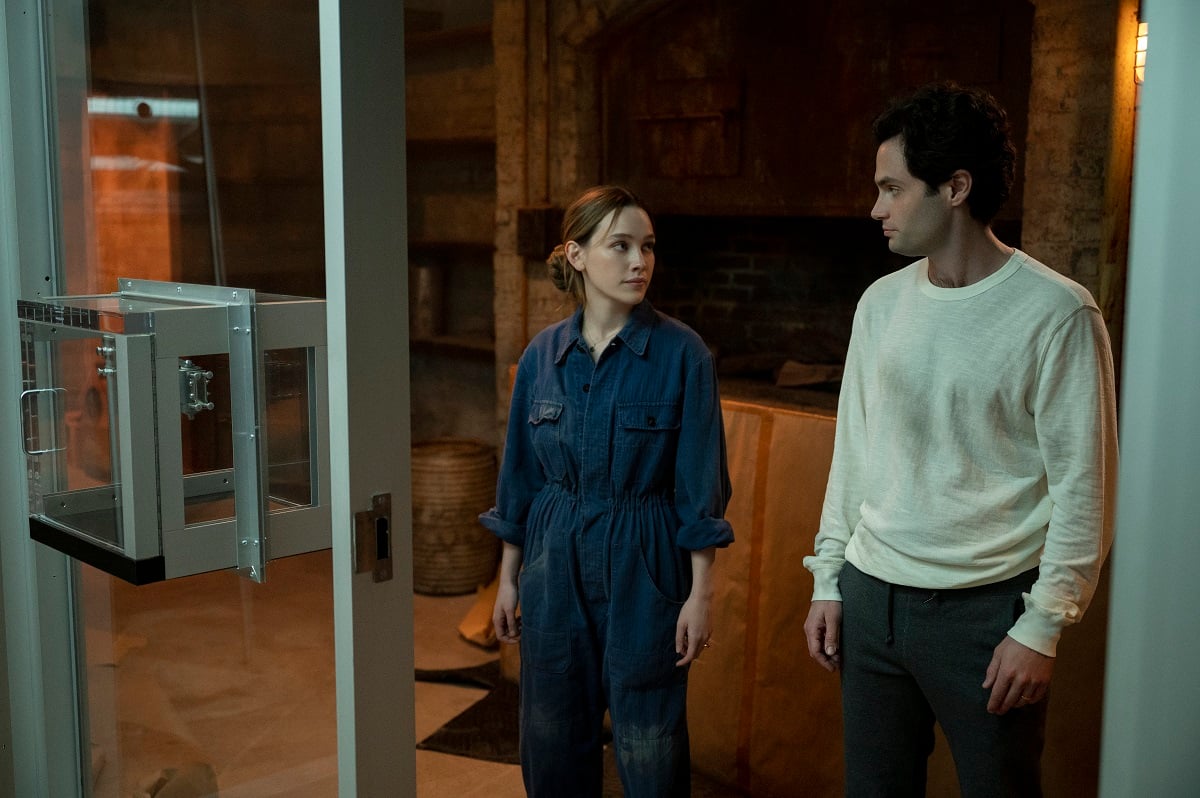 (L-R): Victoria Pedretti as Love Quinn and Penn Badgley as Joe Goldberg in 'You' Season 3