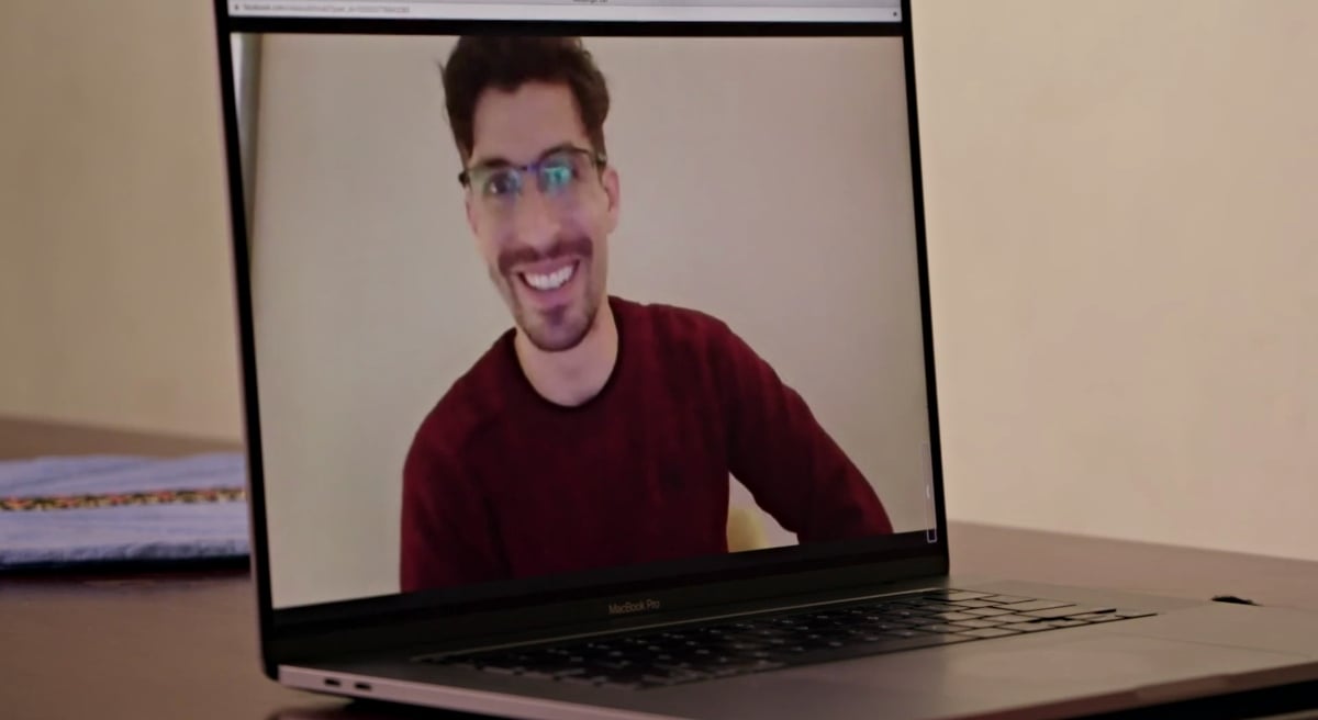 Ariela's ex-husband Leandro on a video call on a laptop on '90 Day Fiancé: The Other Way' Season 3