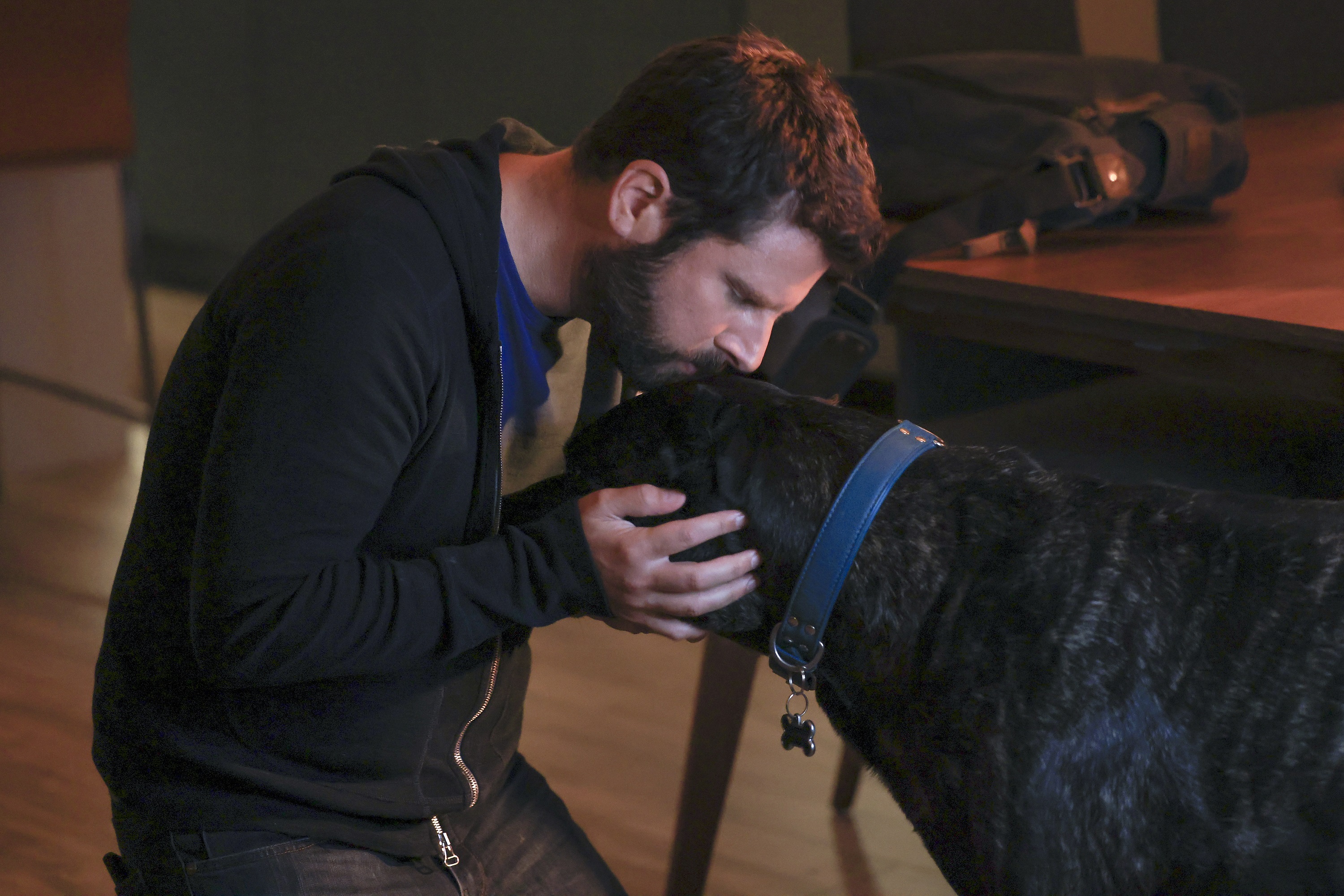In the A Million Little Things Season 4 premiere Gary kisses his dog on the head.