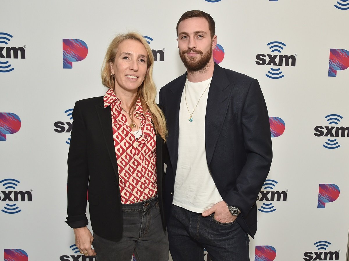 Aaron Taylor-Johnson and Sam Taylor-Johnson smiling