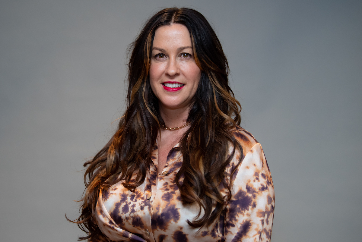 Alanis Morissette, Canadian singer, recorded at a press event