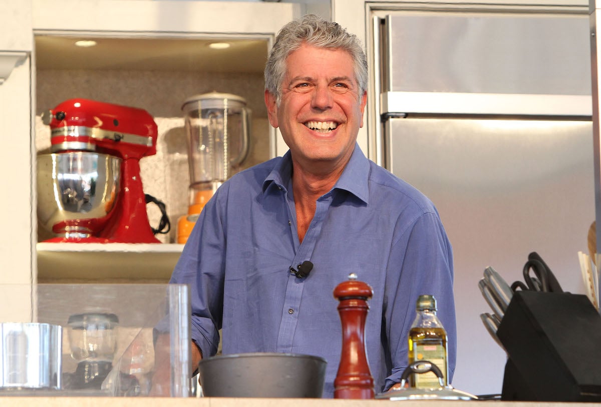 Anthony Bourdain in the kitchen