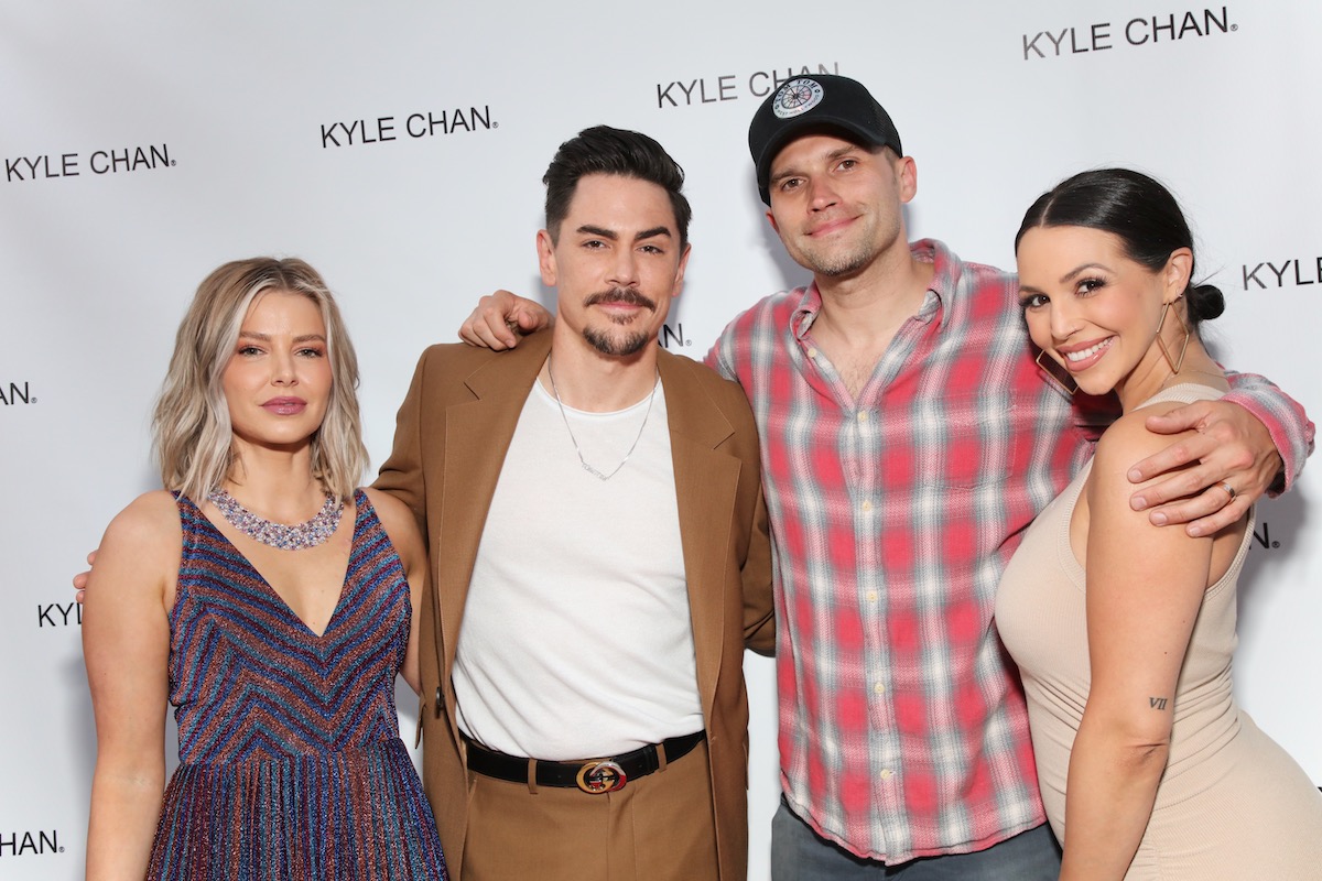 Ariana Madix, Tom Sandoval, Tom Schwartz, and Scheana Shay pose together at an event.