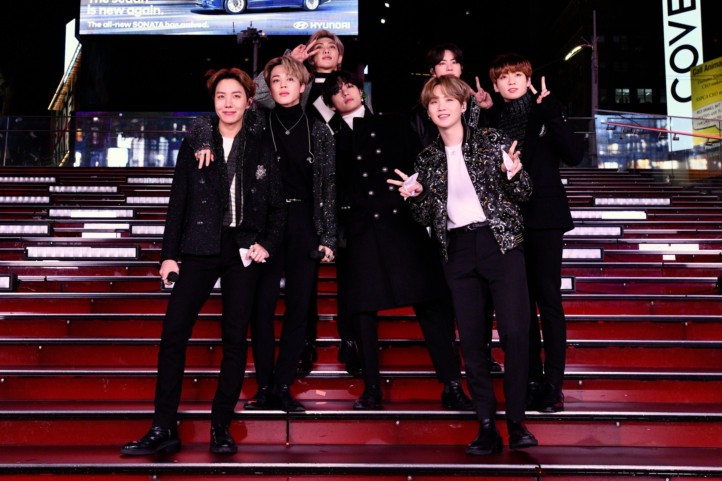BTS performs during 'Dick Clark's New Year's Rockin' Eve With Ryan Seacrest' 2020
