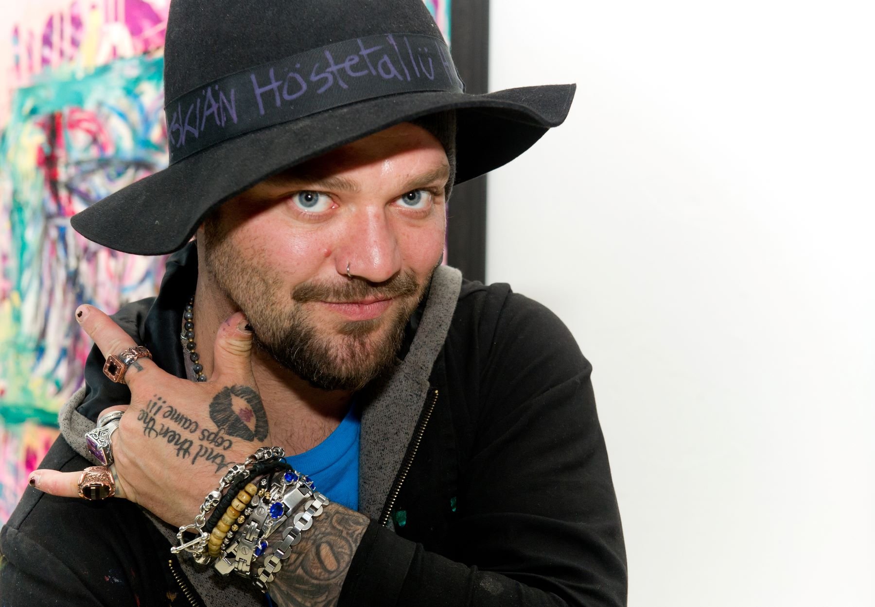 Bam Margera attending the 'Bam Margera & Friends' art exhibit in Philadelphia, Pennsylvania