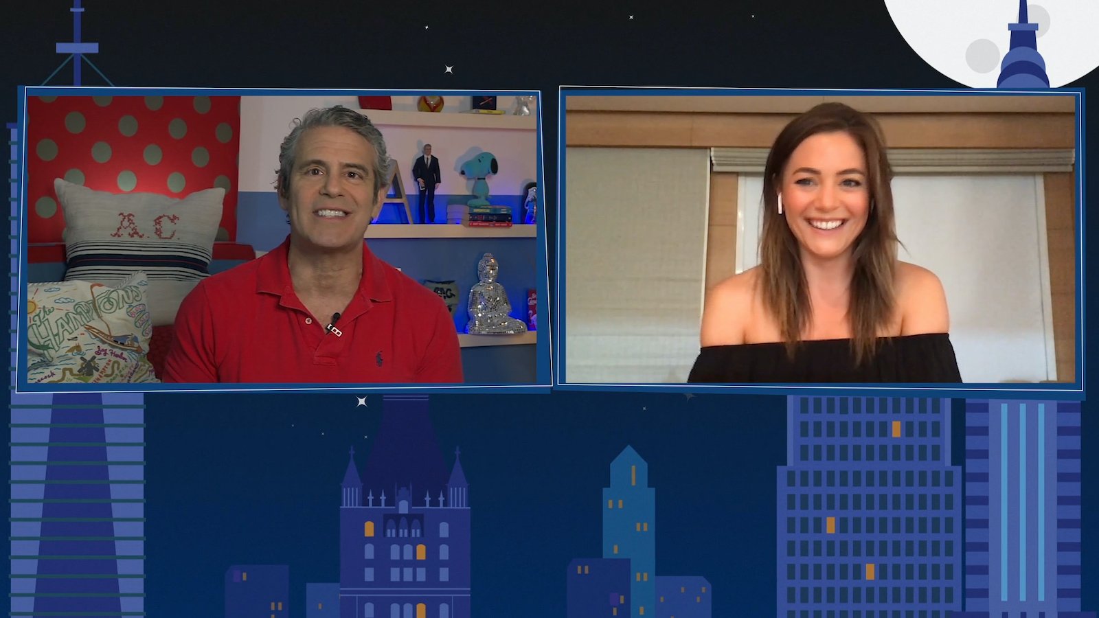 Andy Cohen from WWHL chats with Malia White from Below Deck Mediterranean