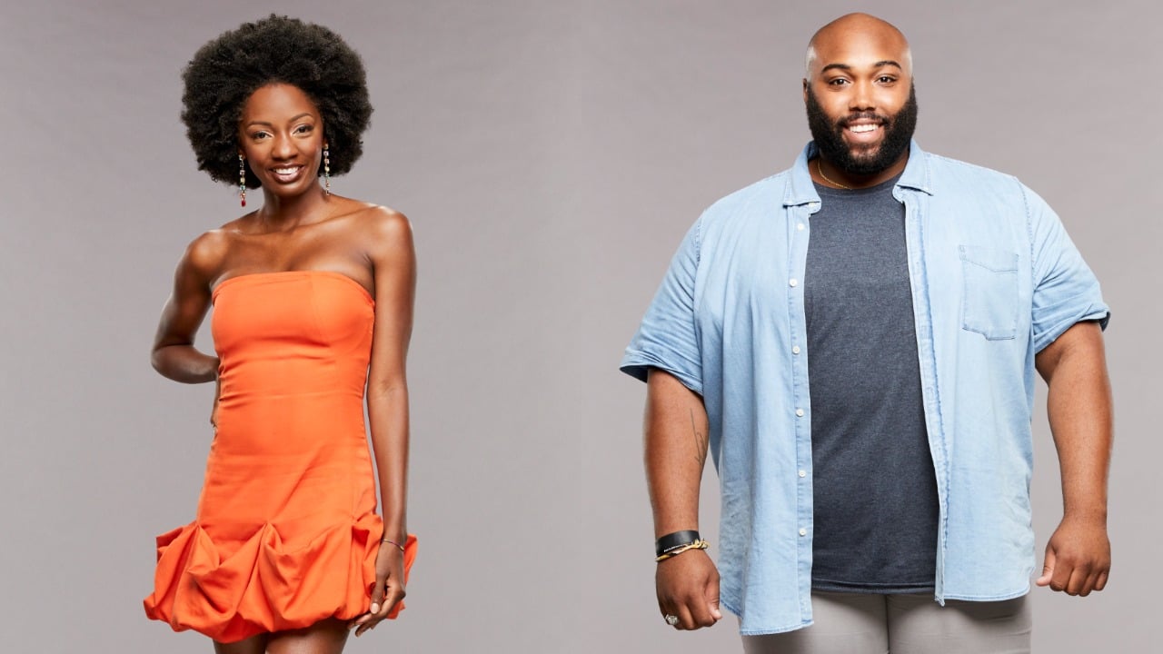 Azah Awasum and Derek Frazier pose for 'Big Brother 23' cast photos