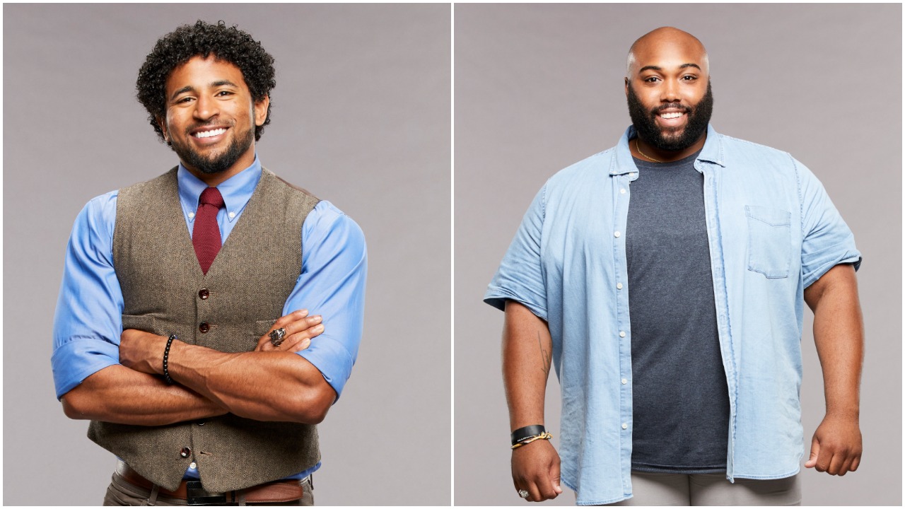 Kyland Young and Derek Frazier poses for 'Big Brother 23' cast photo