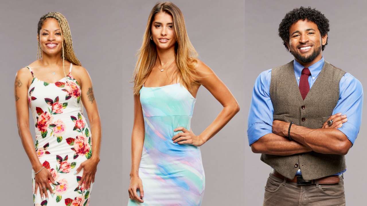 Tiffany Mitchell, Alyssa Lopez, and Kyland Young pose for 'Big Brother 23' cast photos