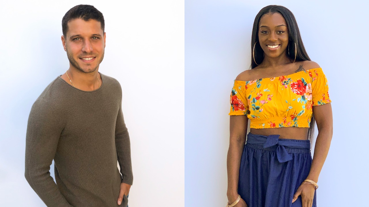 Cody Calafiore and Da'Vonne Rogers pose for 'Big Brother 22: All Stars' cast photo