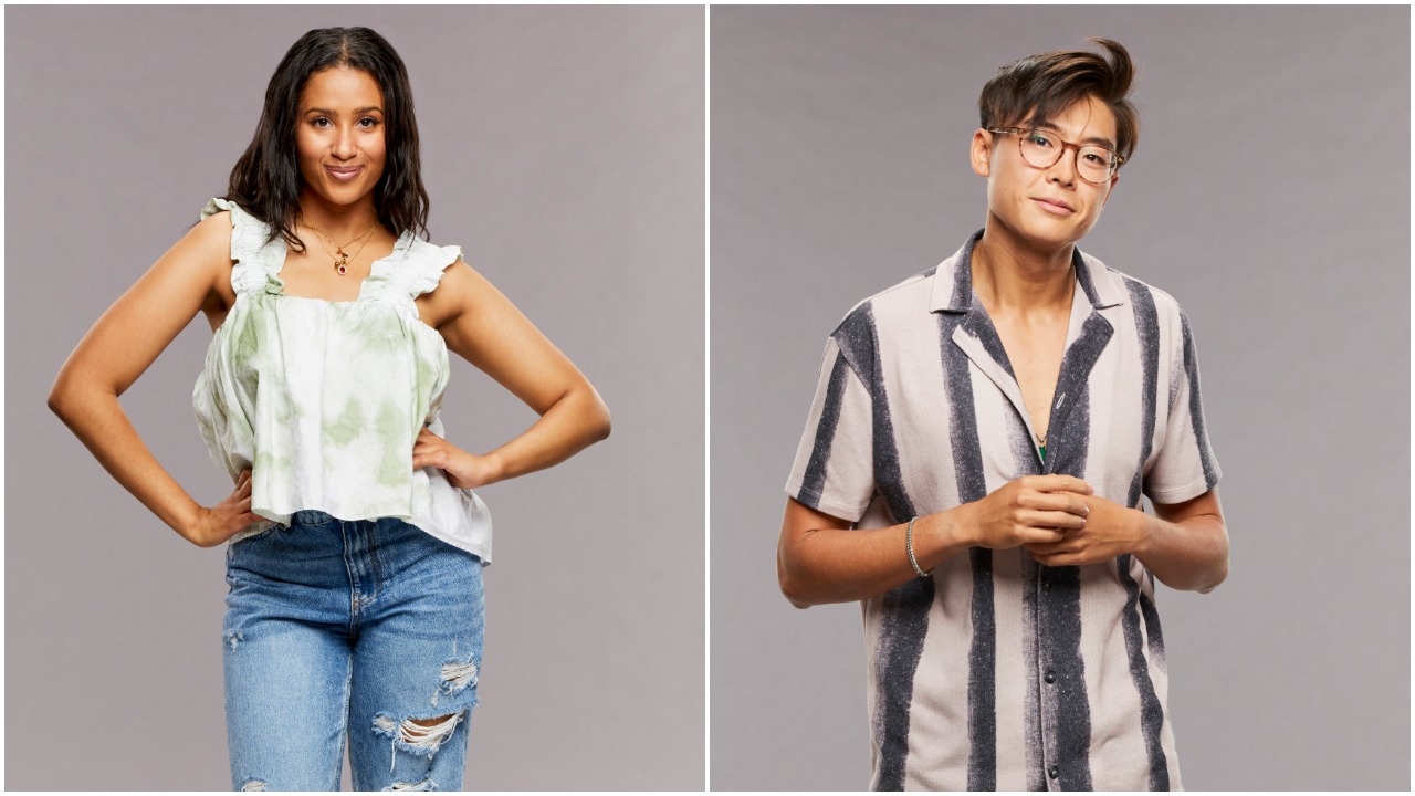 Hannah Chaddha and Derek Xiao pose for 'Big Brother 23' cast photo