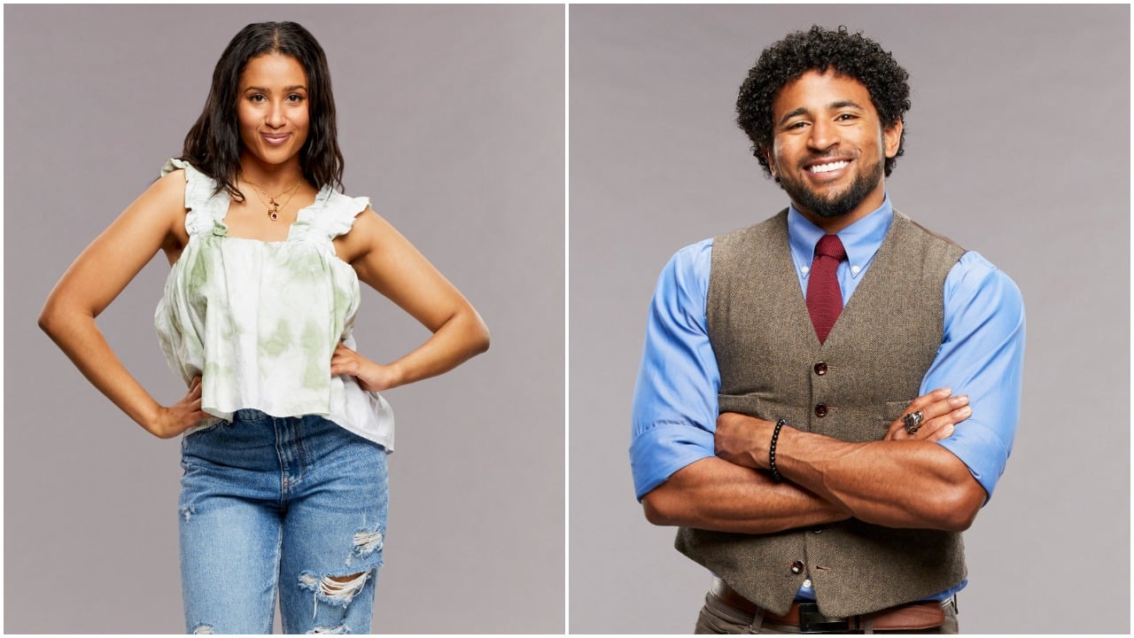 Hannah Chaddha and Kyland Young pose for 'Big Brother 23' cast photo