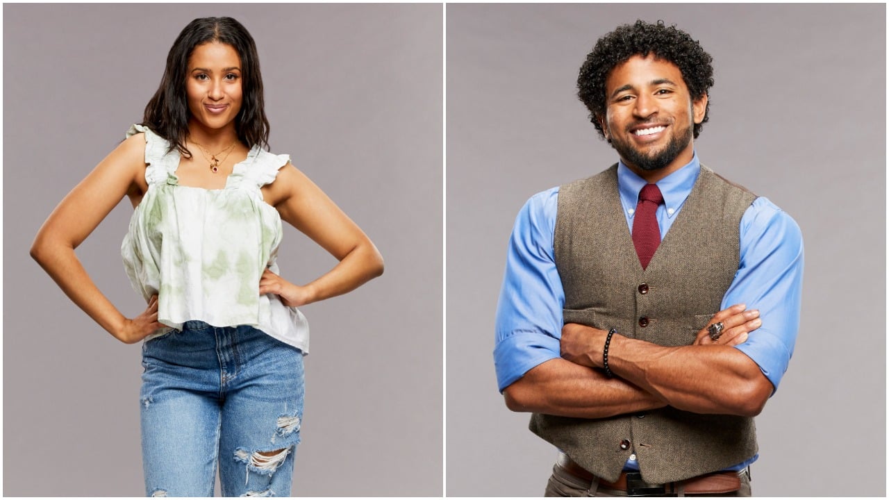 Hannah Chaddha and Kyland Young pose for 'Big Brother 23' cast photo