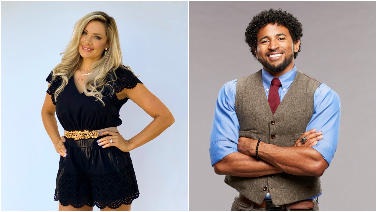 Janelle Pierzina and Kyland Young pose for 'Big Brother' cast photos