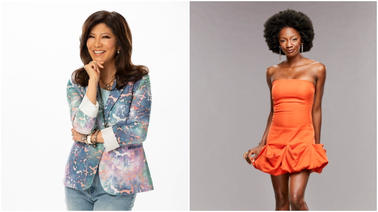 Julie Chen Moonves and Azah Awasum pose for 'Big Brother' headshots