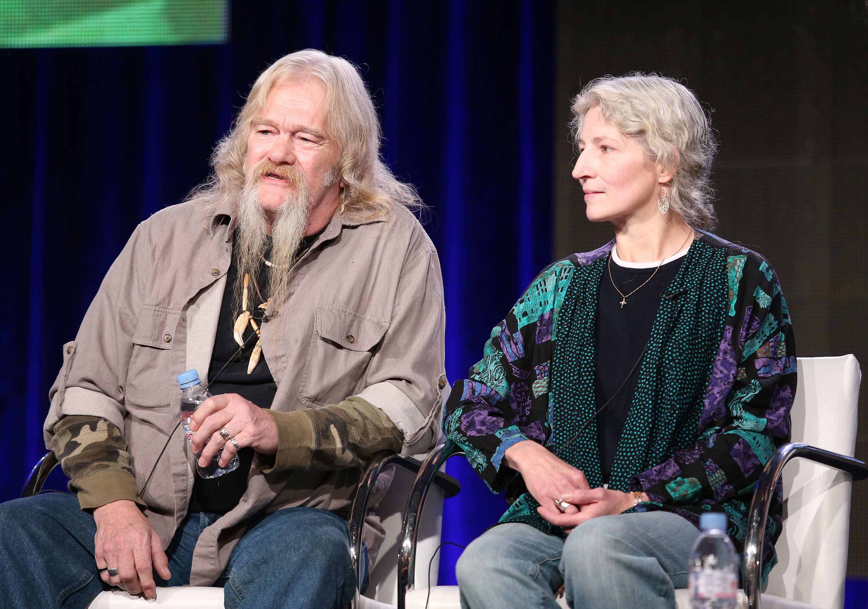 Billy Brown and Ami Brown from 'Alaskan Bush People' on stage at the 2014 TCA press tour
