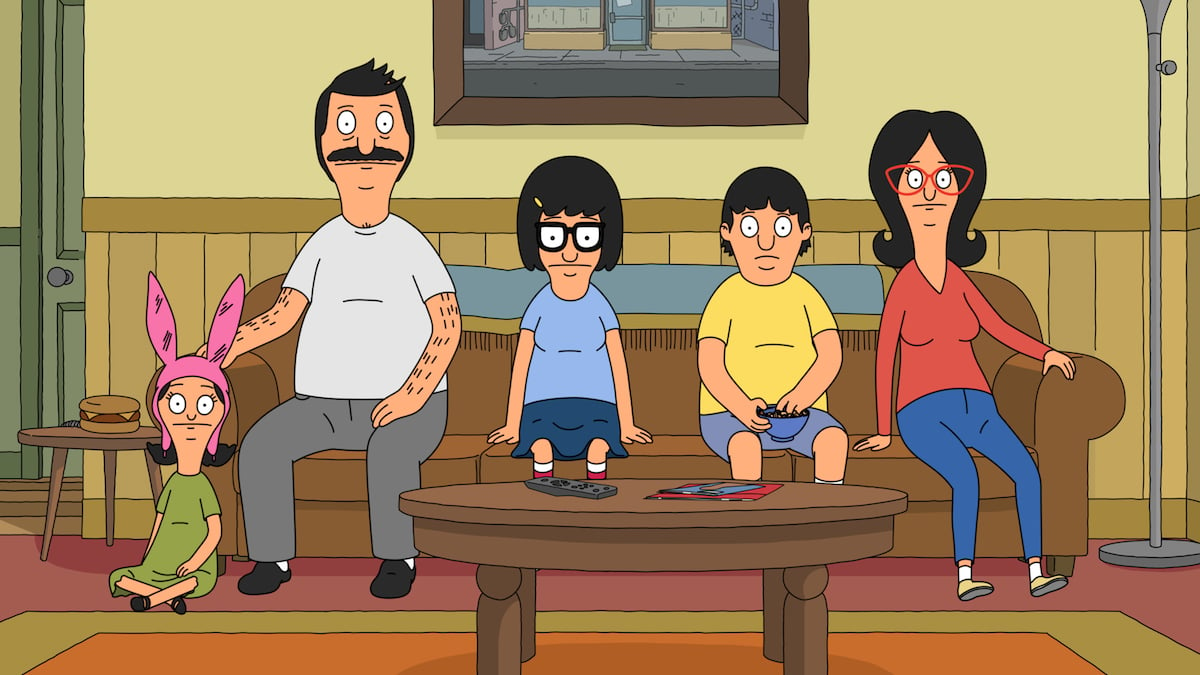 'Bob's Burgers' family sitting on the couch