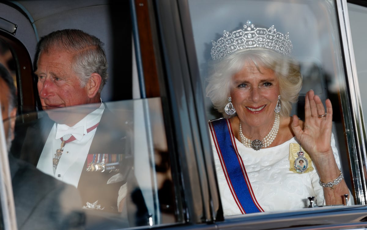 Prince Charles and Camilla Parker Bowles – the future King and Queen Consort -- attend a State Banquet at Buckingham Palace on day 1 of the Spanish State Visit on July 12, 2017 in London, England