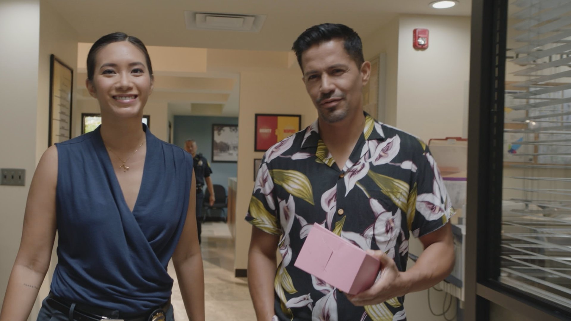 Chantal Thuy and Jay Hernandez in the 'Magnum P.I.' Season 4 premiere