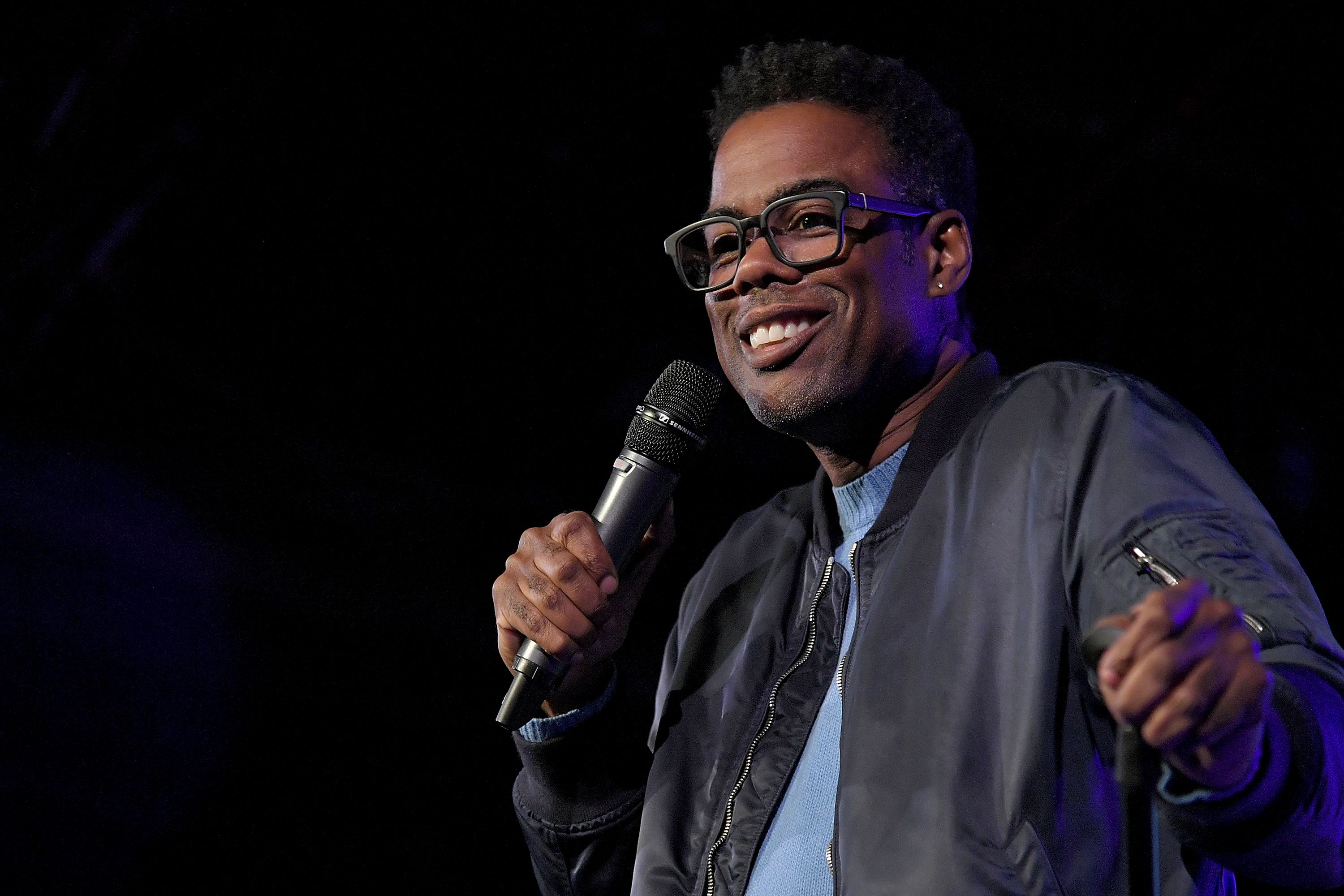 Chris Rock with microphone