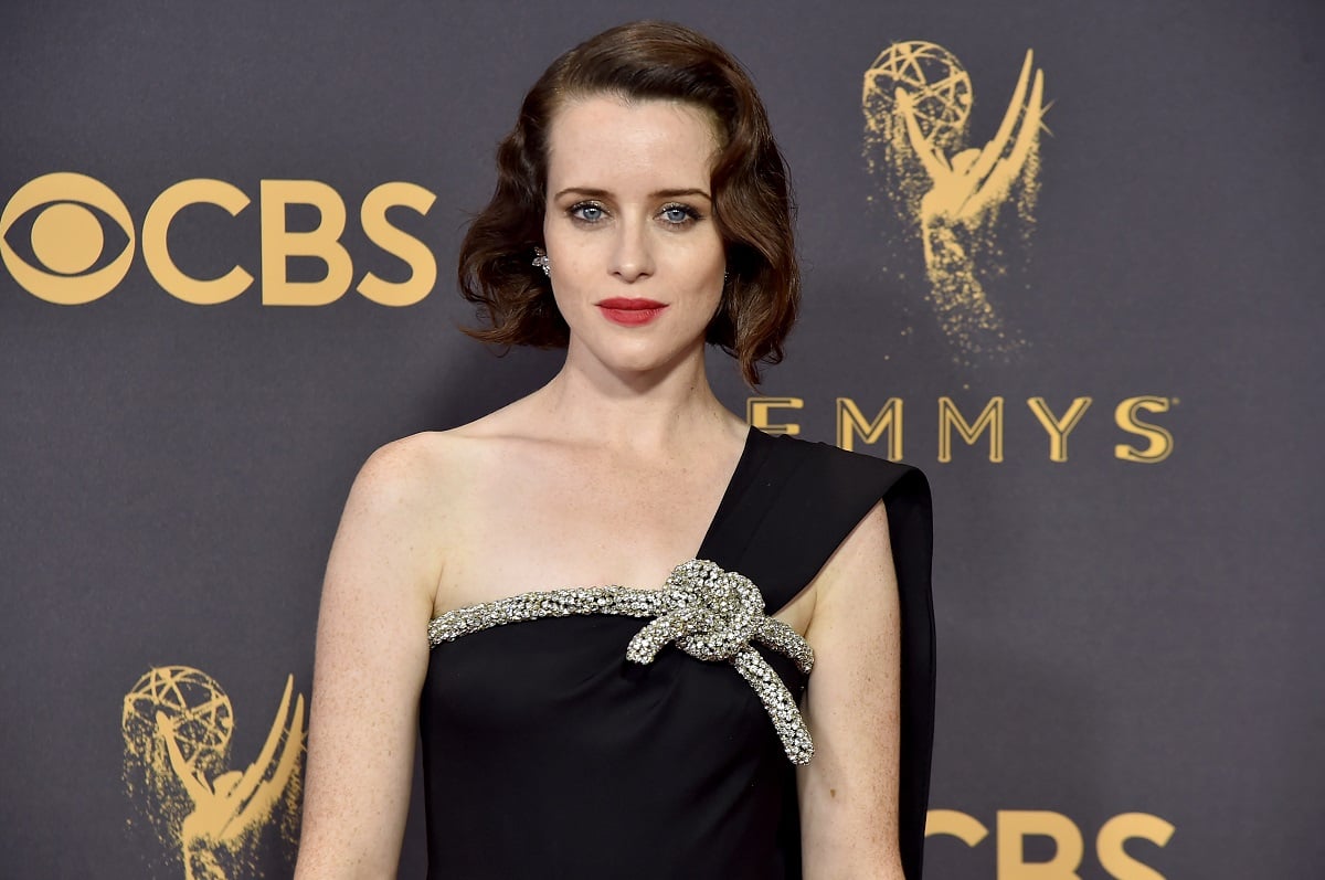 'The Crown' actor Claire Foy dressed in black for the 2017 Primetime Emmy Awards.