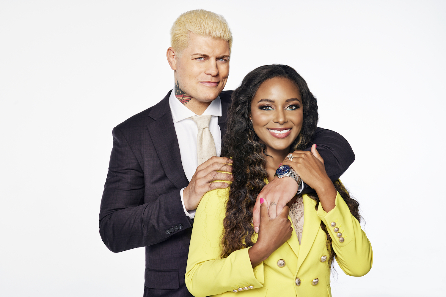 Cody Rhodes puts his arms around Brandi Rhodes