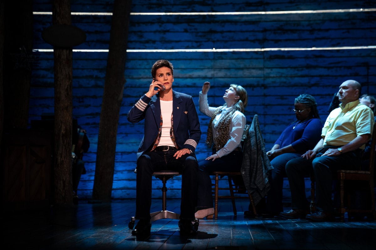 The 'Come From Away' film ensemble in the production filmed for Apple TV+. The Broadway musical tells the true story of how the Canadian town of Gander rushed to the aid of 7,000 people who found themselves stranded in their town after their planes had to land there when the American airspace was closed on Sept. 11, 2001.