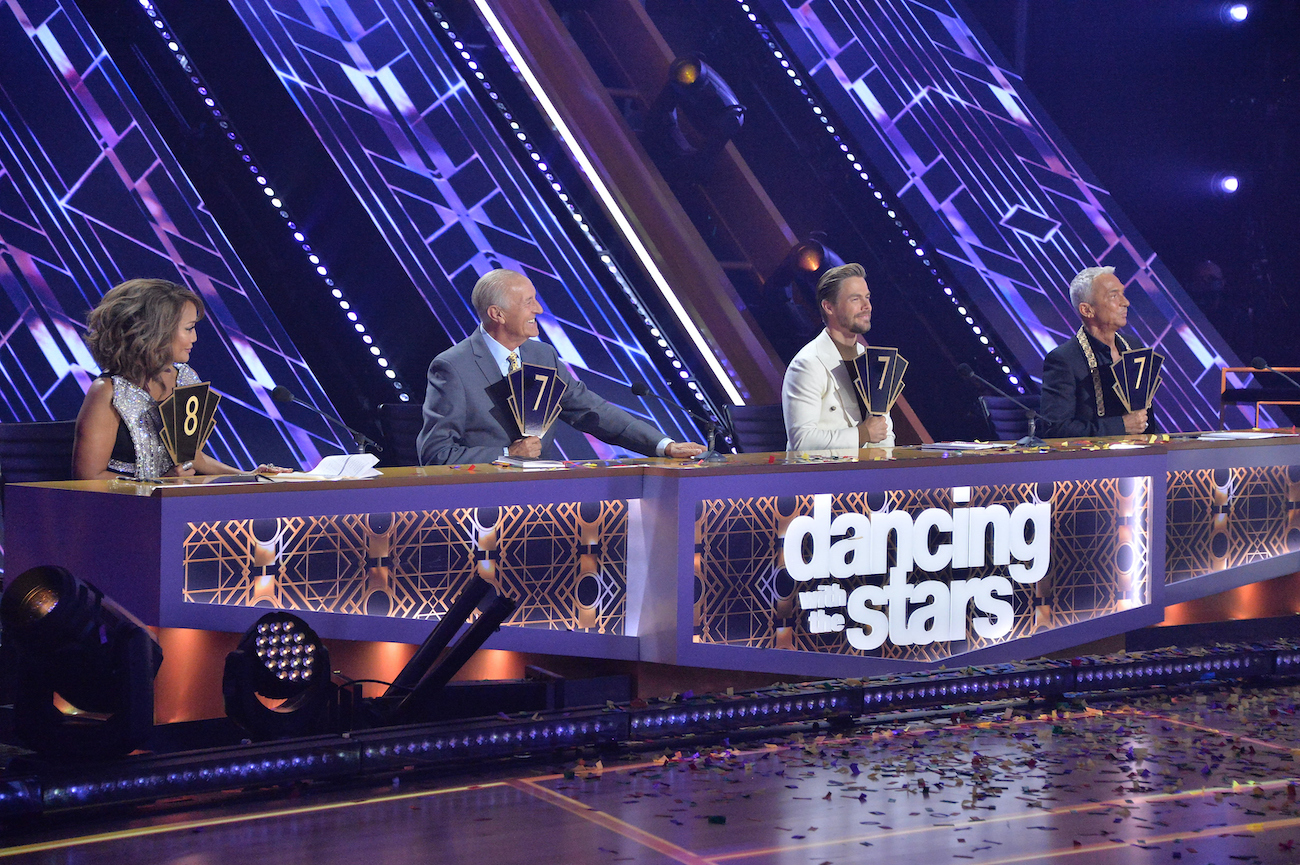 Carrie Ann Inaba, Len Goodman, Derek Hough, and Bruno Tonioli give their scores to the contestants on 'Dancing With the Stars' Season 30