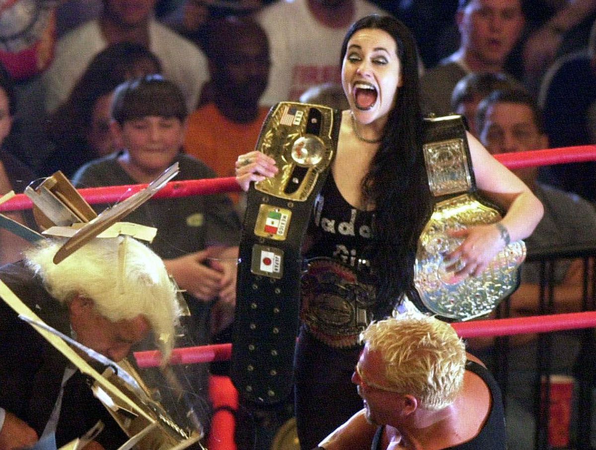 Daffney Unger, seen here in a screenshot of a wrestling match, has died