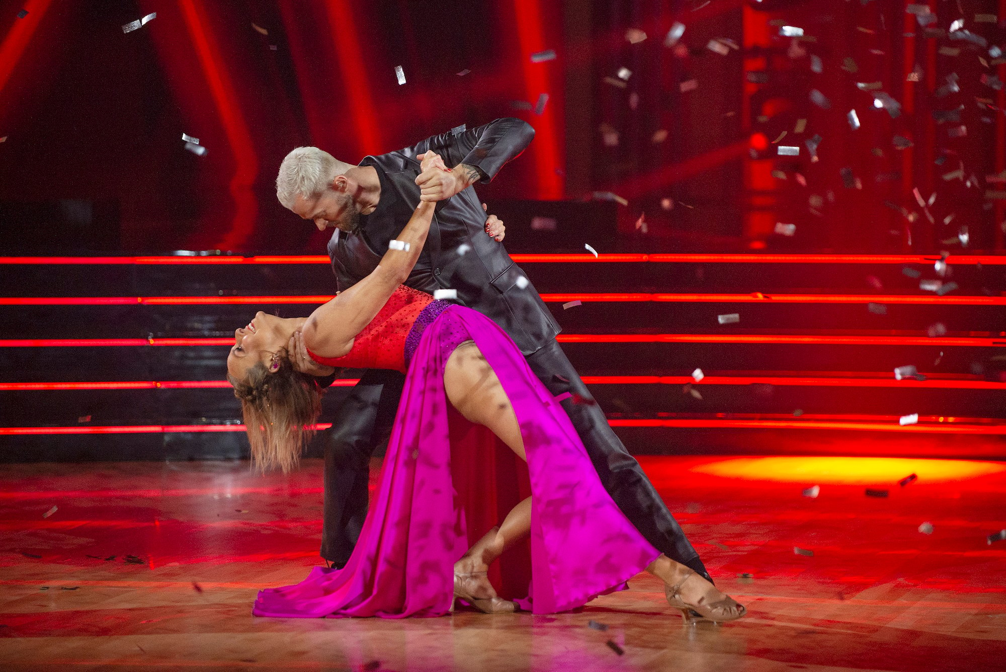 Dancing with the Stars pro Artem Chigvintsev dips Melora Hardin