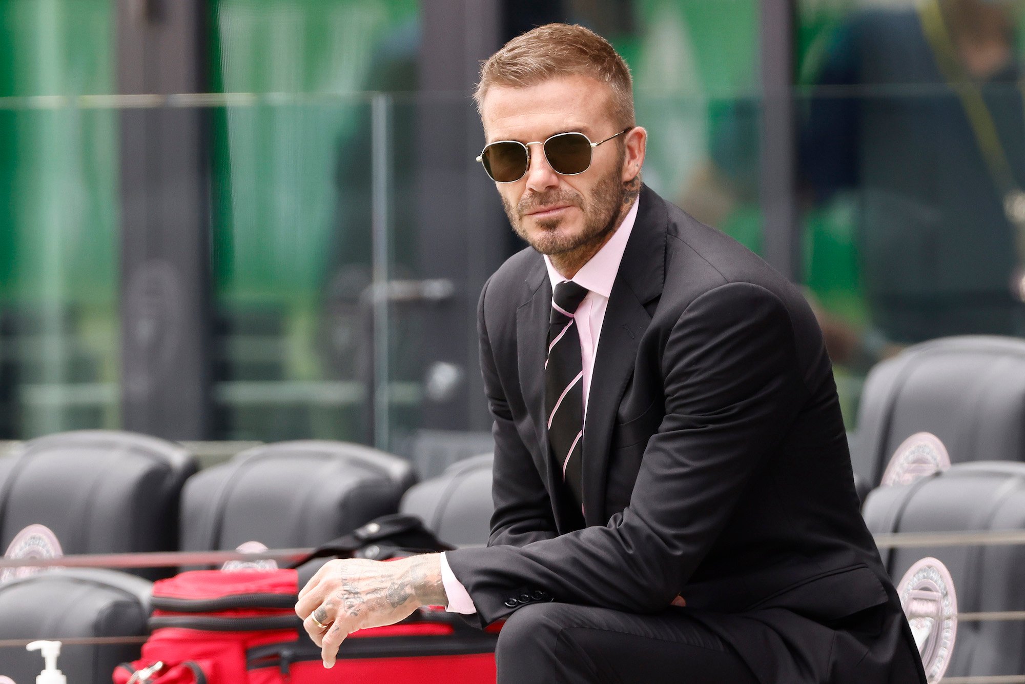 David Beckham attending the Atlanta United v Inter Miami CF game in 2021