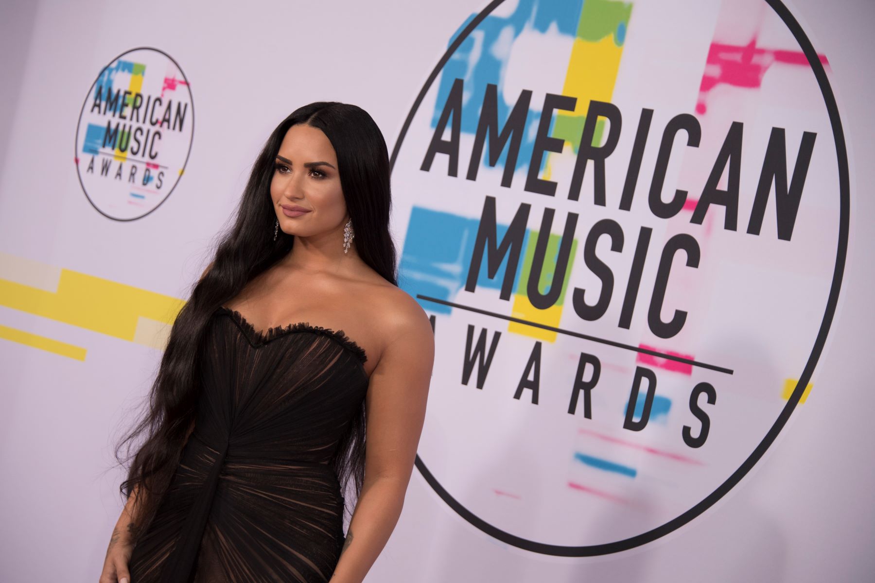 Demi Lovato attending the 2017 American Music Awards at the Microsoft Theater in Los Angeles, California