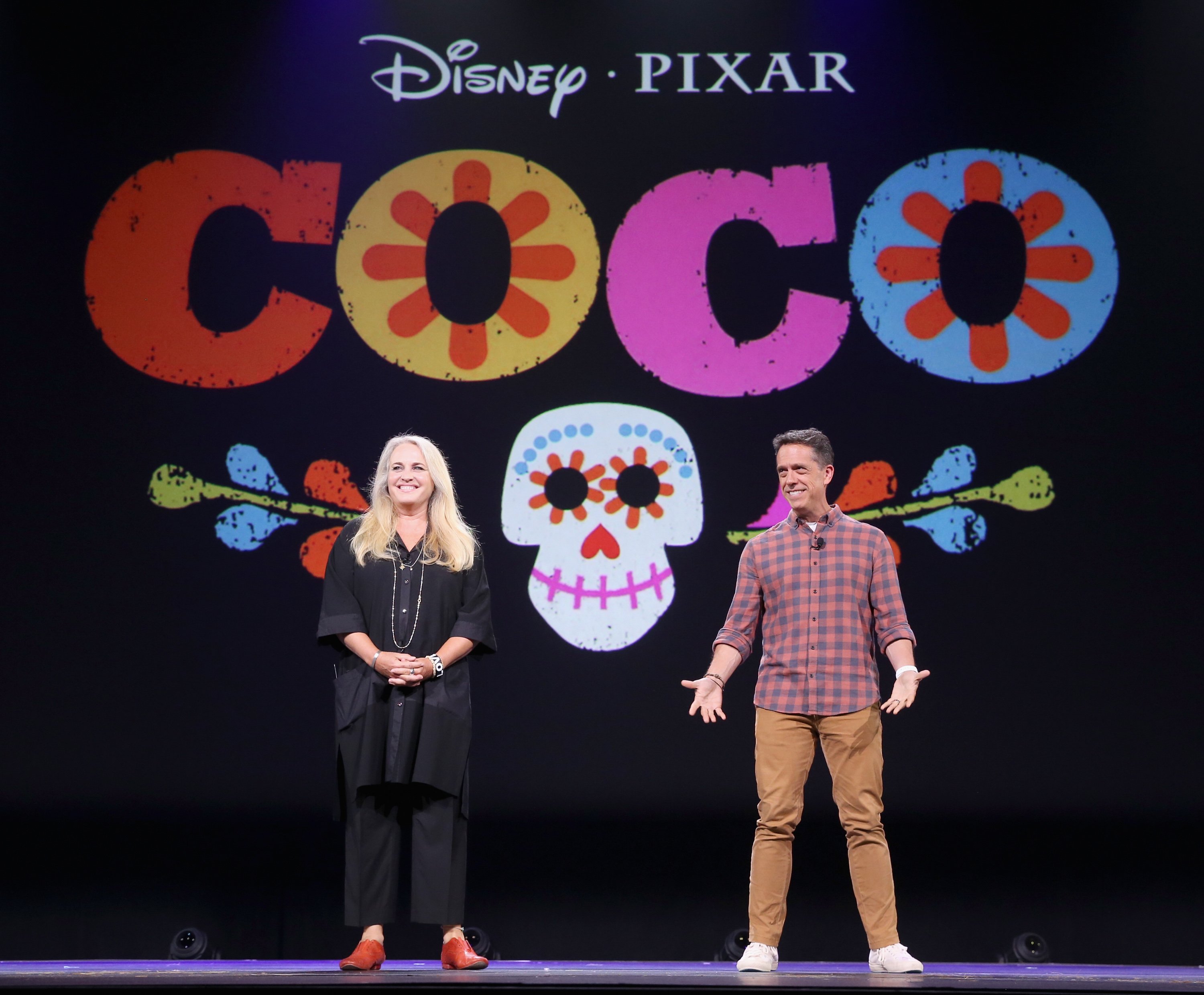Producer Darla K. Anderson and director Lee Unkrich of 'Coco' took part today in 'Pixar and Walt Disney Animation Studios: The Upcoming Films' presentation