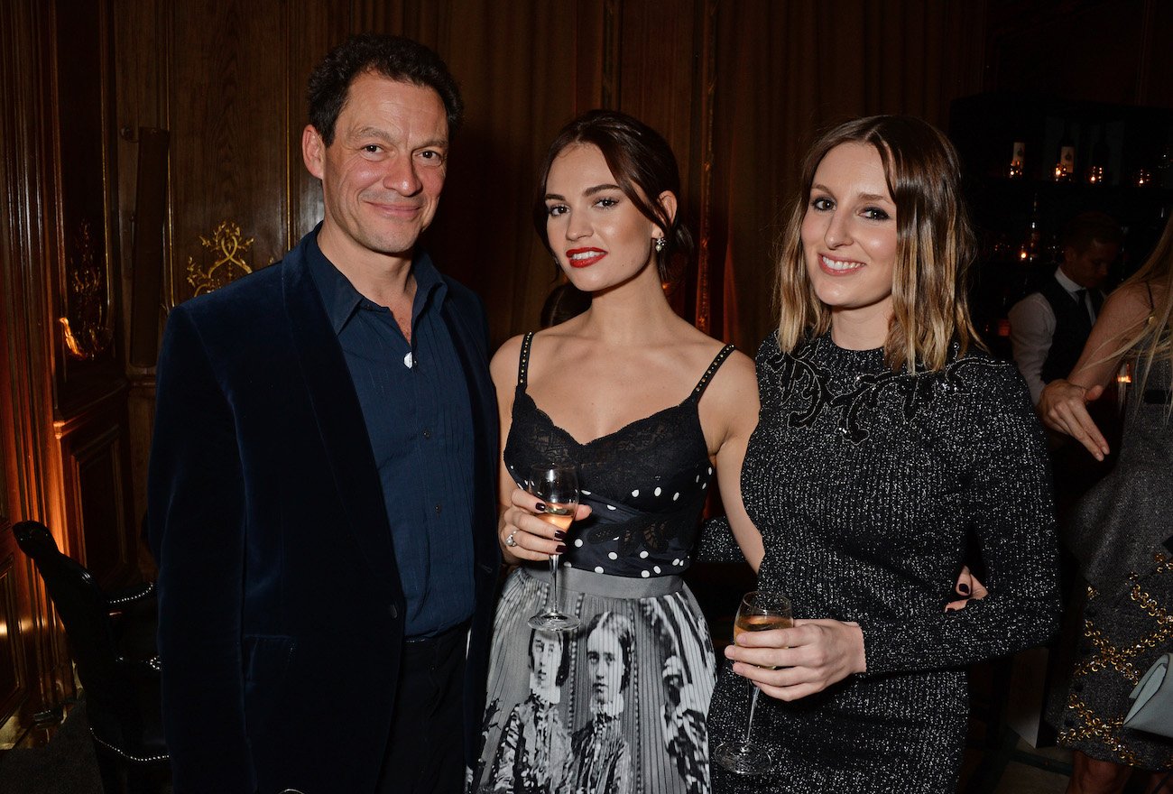 Dominic West, Lily James, and Laura Carmichael at Harper's Bazaar Women of the Year Awards 2018.