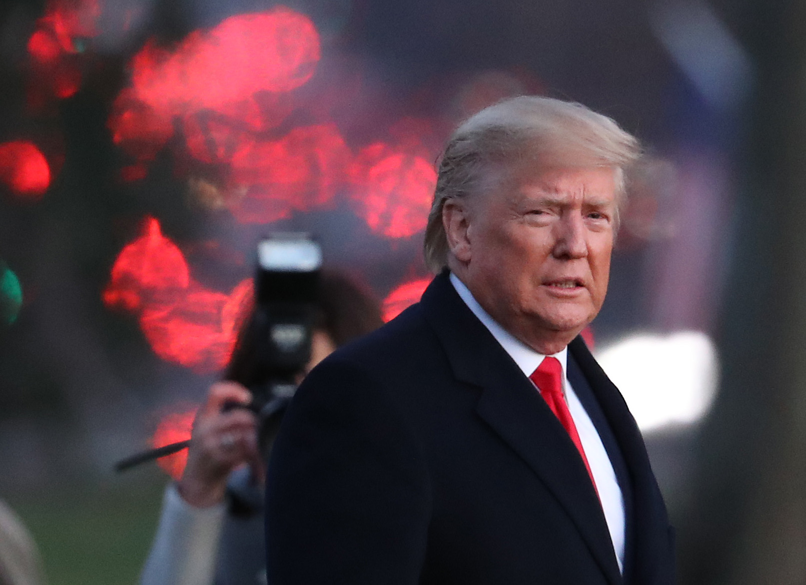Donald Trump walks toward Marine One prior to his departure for a campaign event