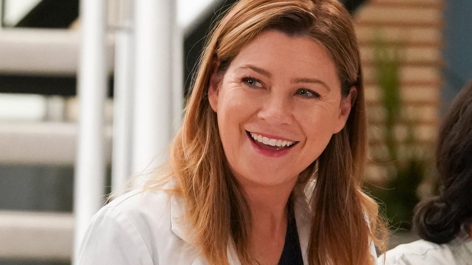 Ellen Pompeo as Meredith Grey smiling in ‘Grey’s Anatomy’ Season 16, ‘A Diagnosis’