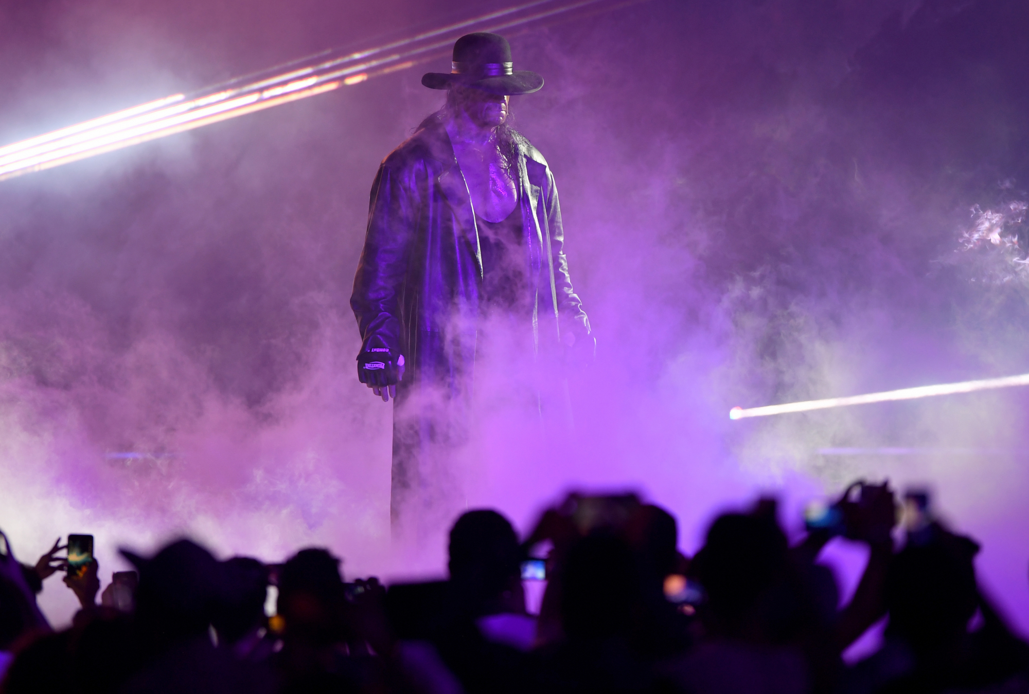 Netflix's 'Escape the Undertaker' WWE star The Undertaker walking to the ring at the World Wrestling Entertainment (WWE) Super Showdown event in the Saudi Red Sea port city of Jeddah