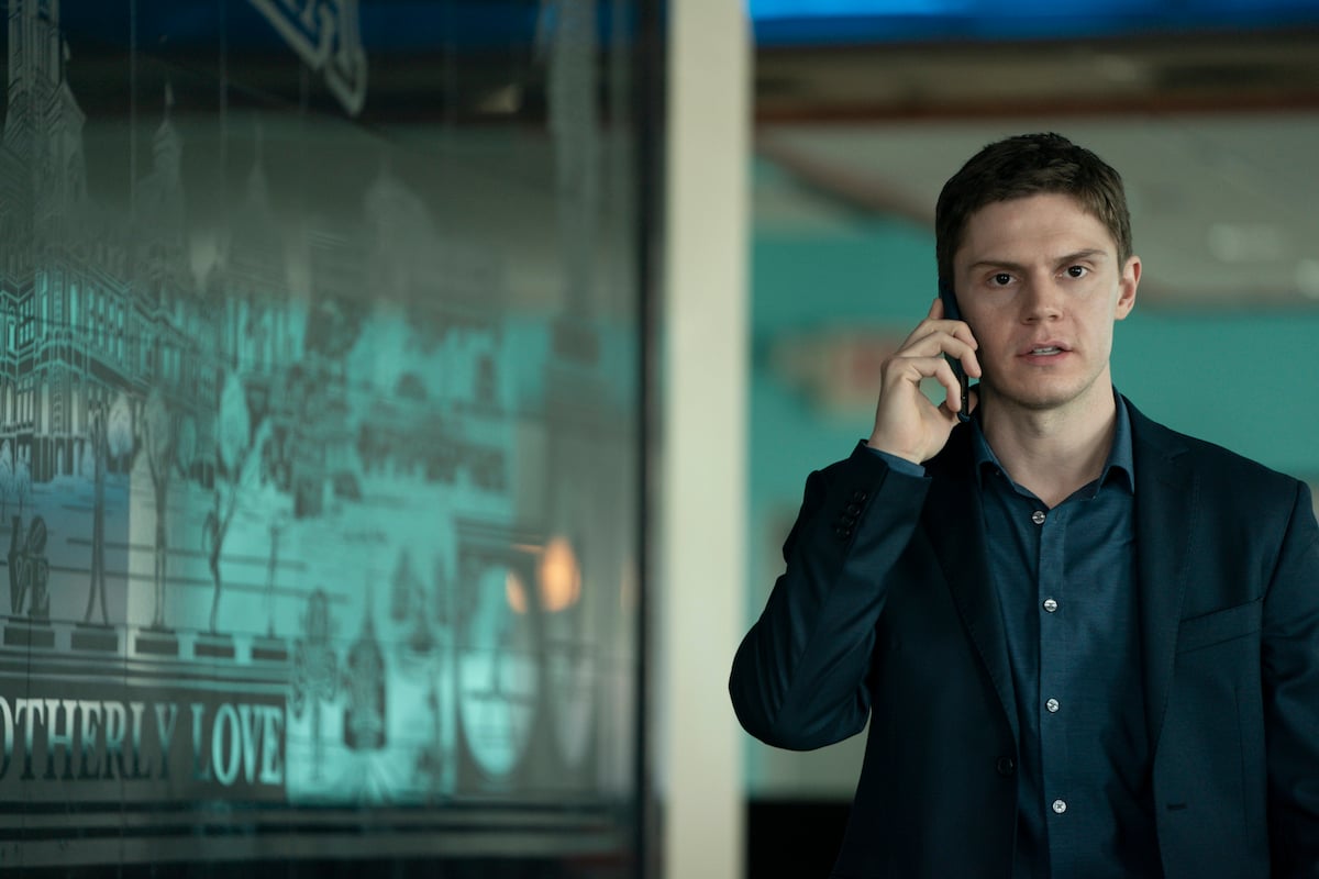 Evan Peters talking on the phone in 'Mare of Easttown.'