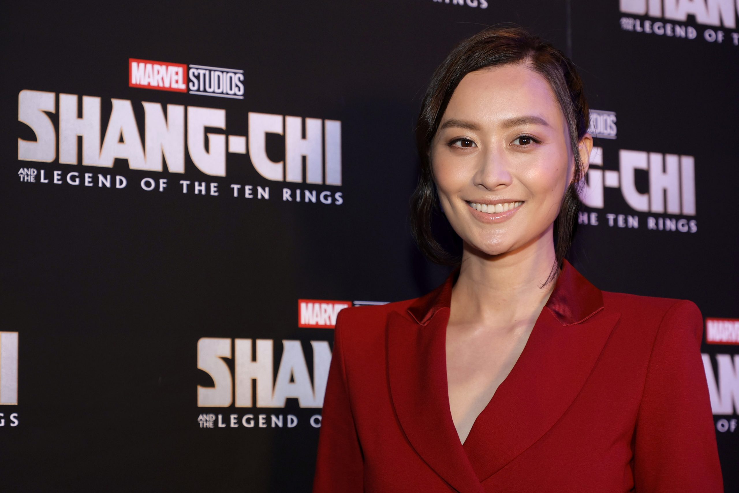 Fala Chen poses for pictures at a special screening of 'Shang-Chi and the Legend of the Ten Rings.'