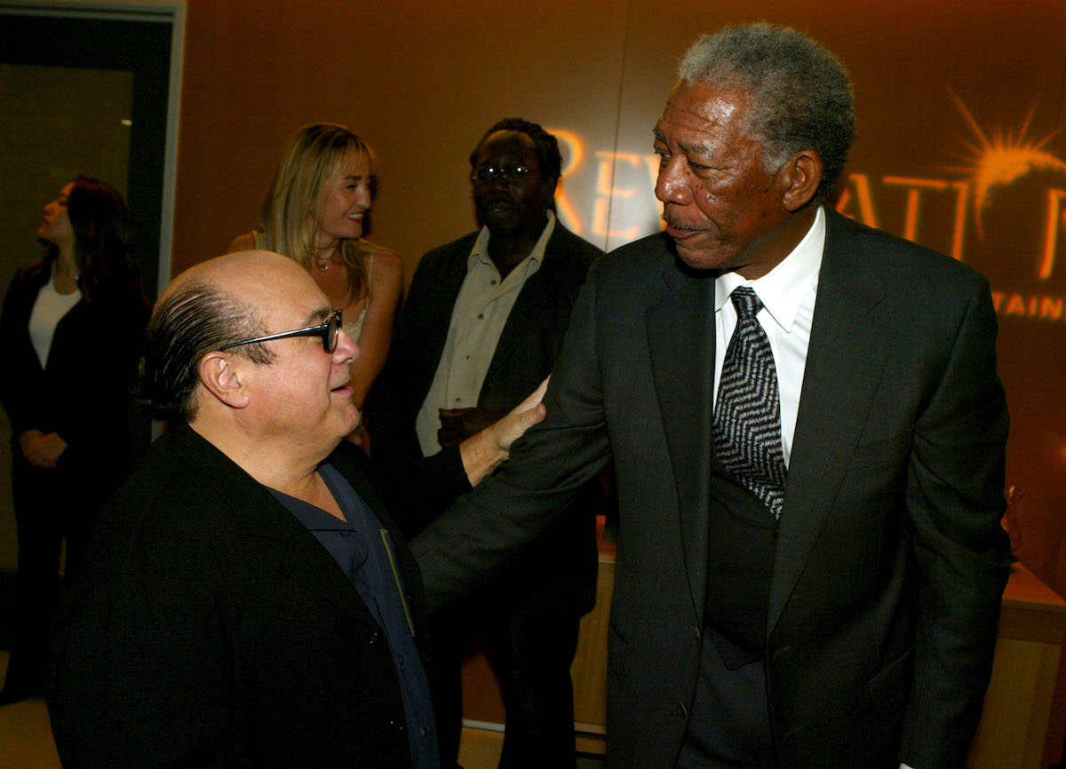 Morgan Freeman and Danny DeVito on the red carpet