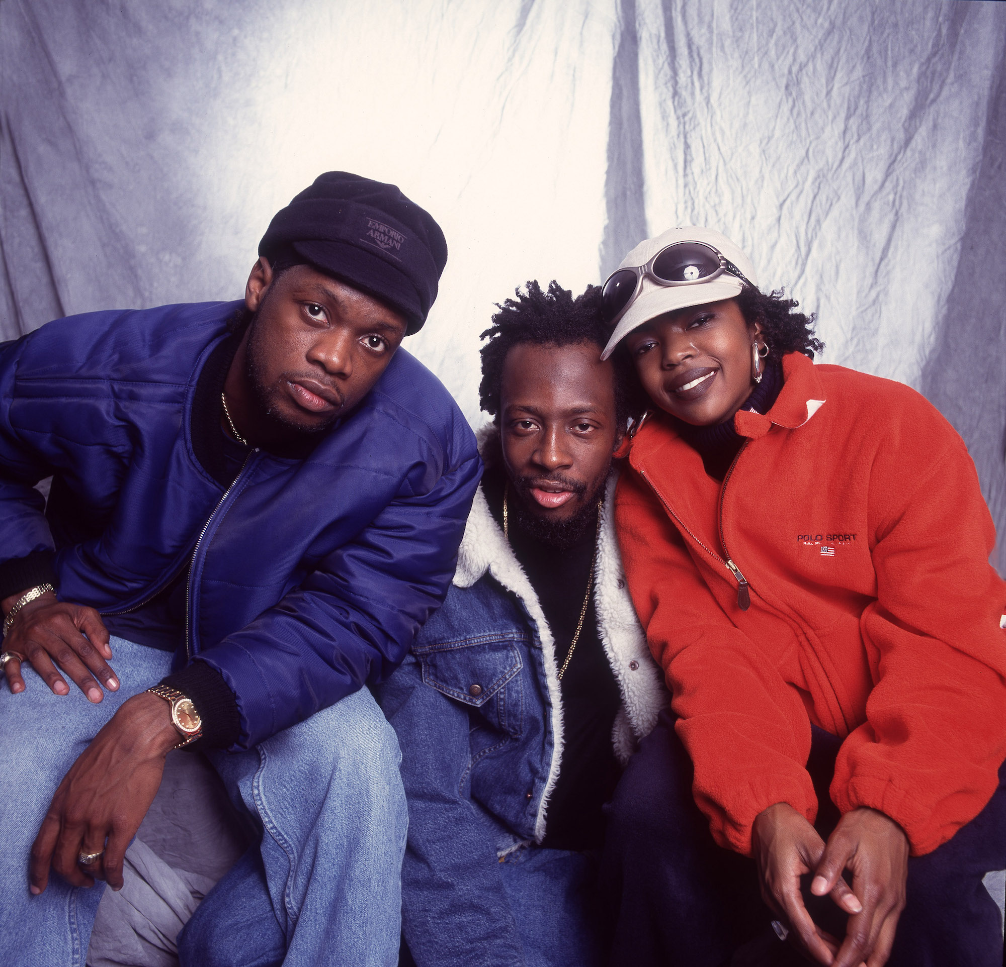 The Fugees as they pose backstage at the Allstate Arena, Rosemont, Illinois, September 2, 1997.