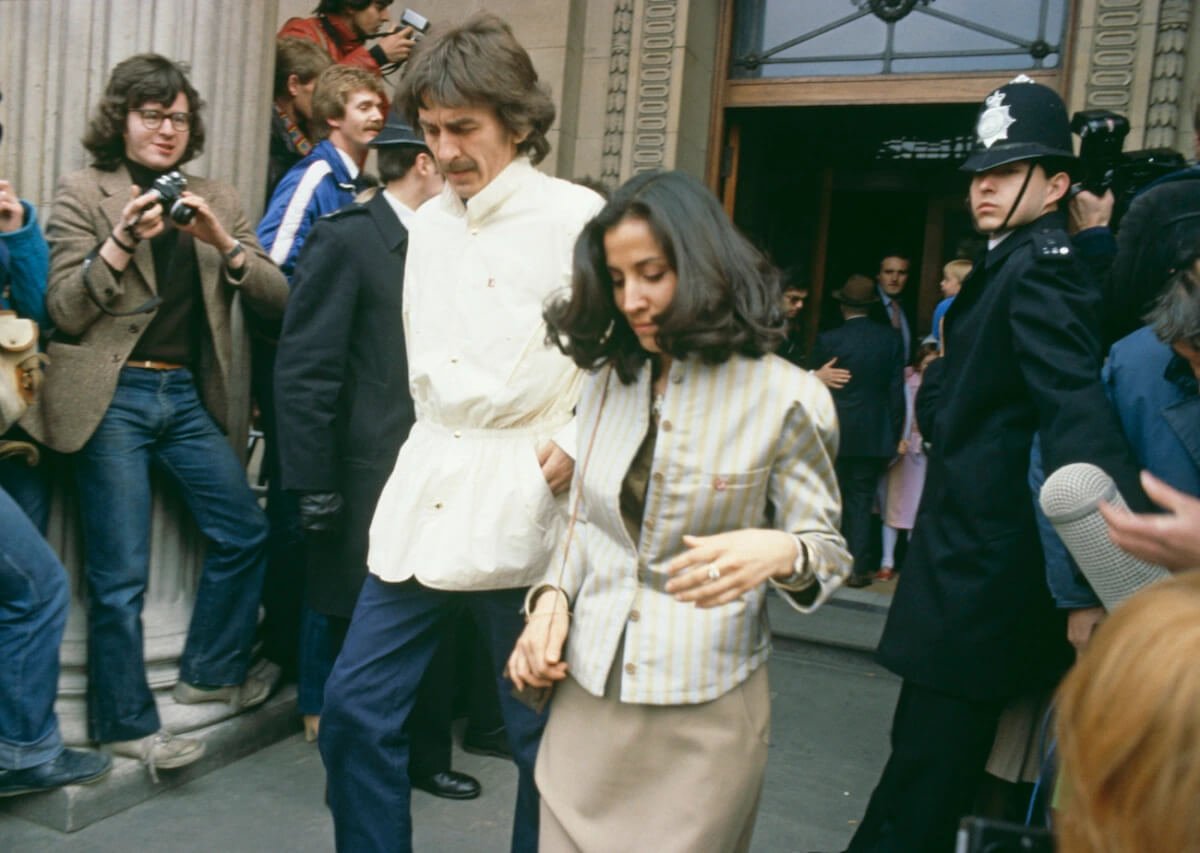 George and Olivia Harrison at Ringo Starr and Barbara Bach's wedding in 1981.