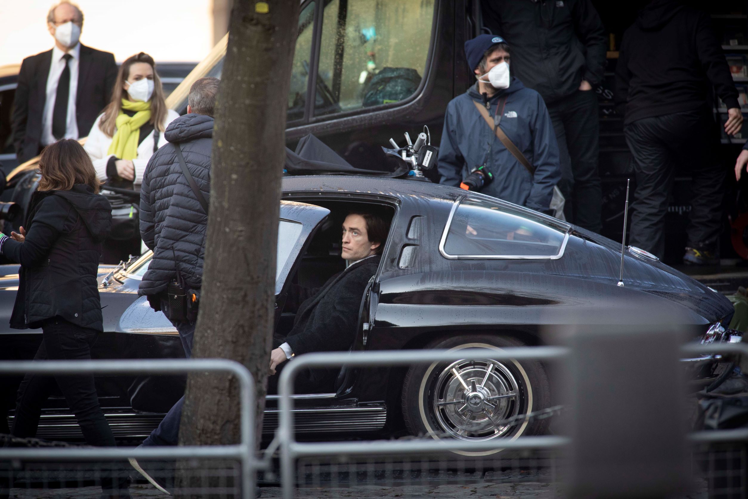 Robert Pattinson on the set of 'The Batman'
