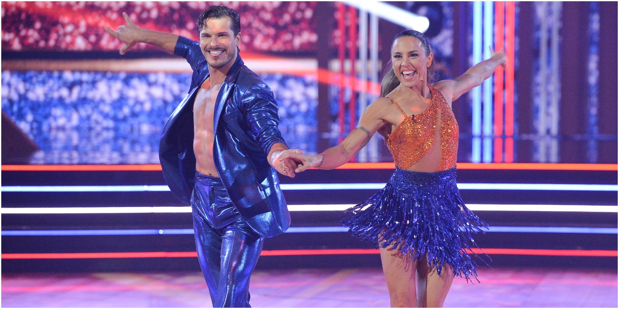 Gleb Savchenko and Mel C danced a Cha-Cha to the Spice Girls song "Wannabe."