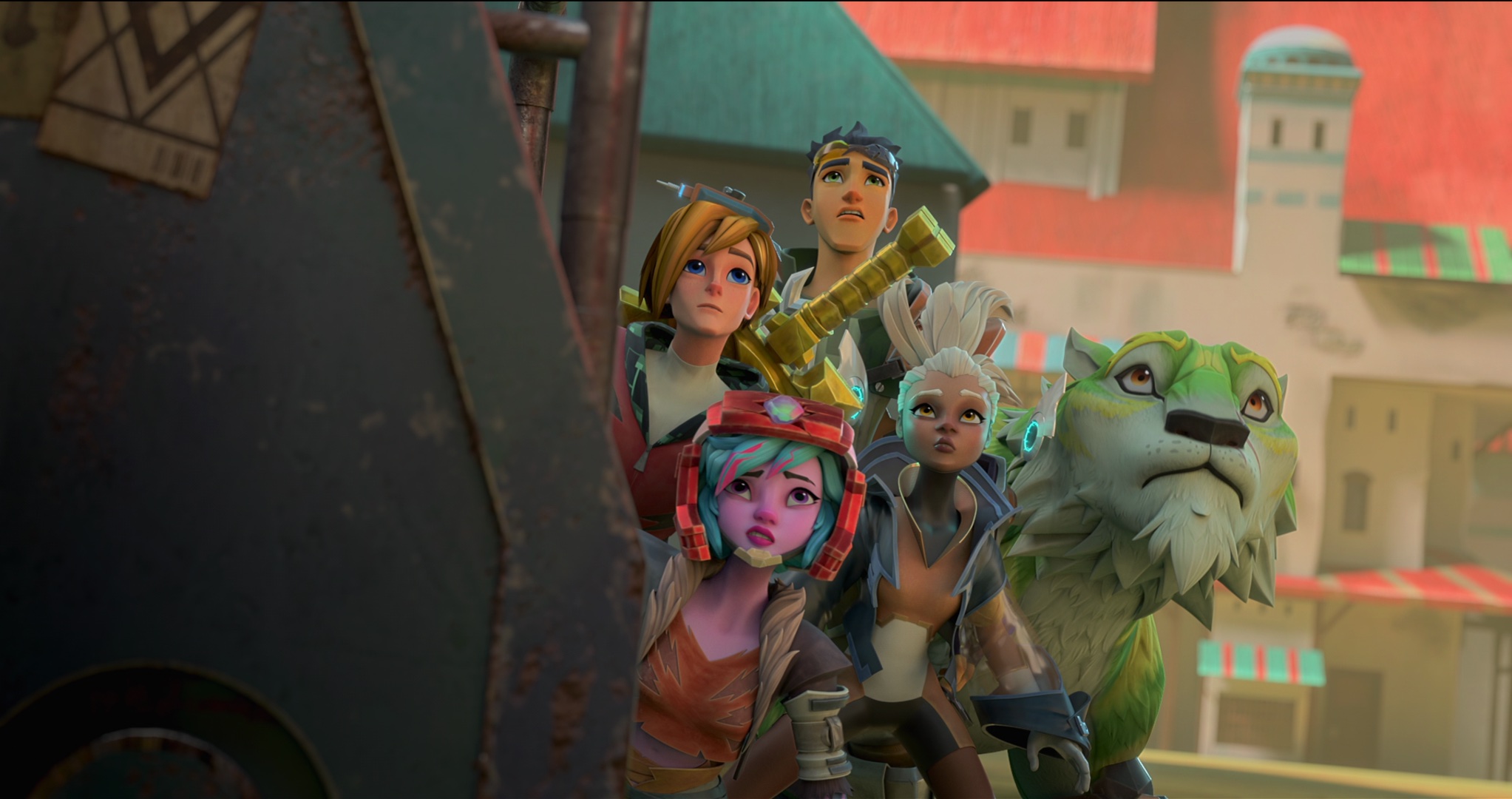 He-Man and the Masters of the Universe: Prince Adam and friends peek around the corner